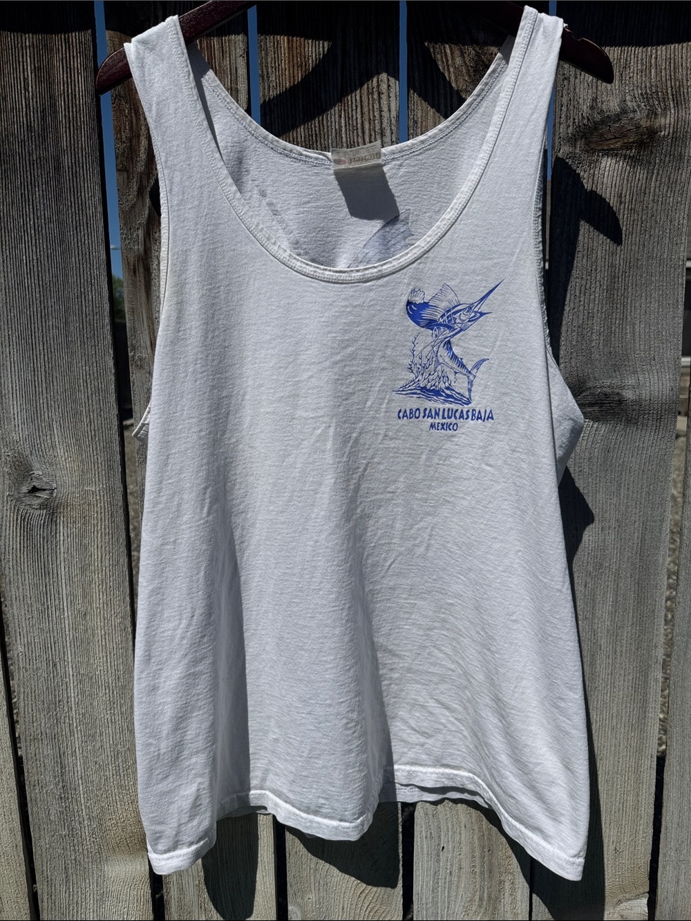 White Cabo San Lucas Mexico Sailfish Tank Top